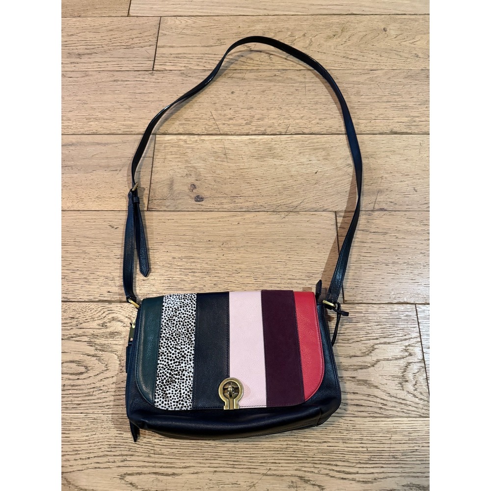 Fossil Maya Colorblock Leather Crossbody Bag‎
